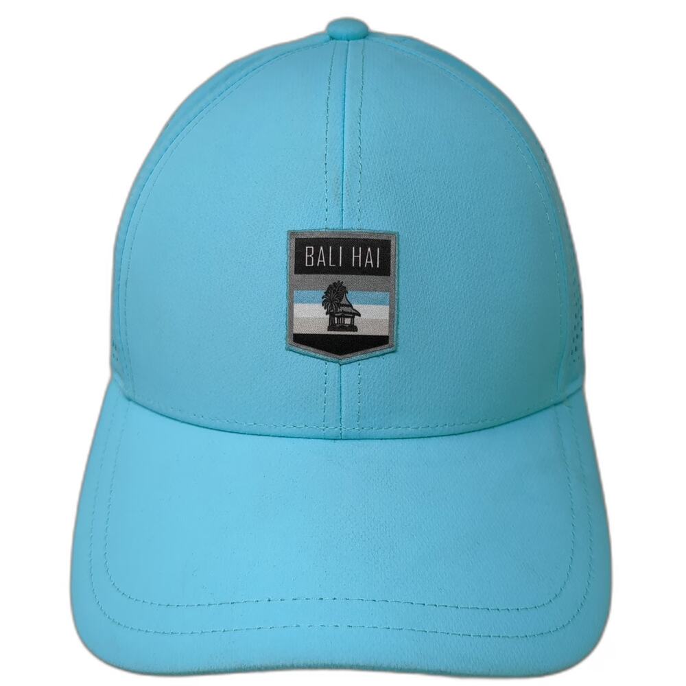 LevelWear Baseball Cap Blue One Size Bali Hai Tropical Patch Perforated Hat
